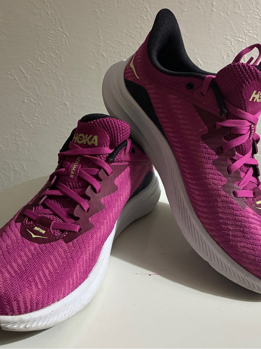 Hoka Women's Magenta/Black Athletic Running Shoes
